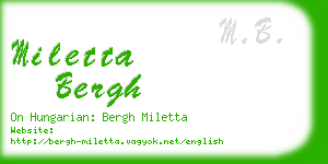 miletta bergh business card
